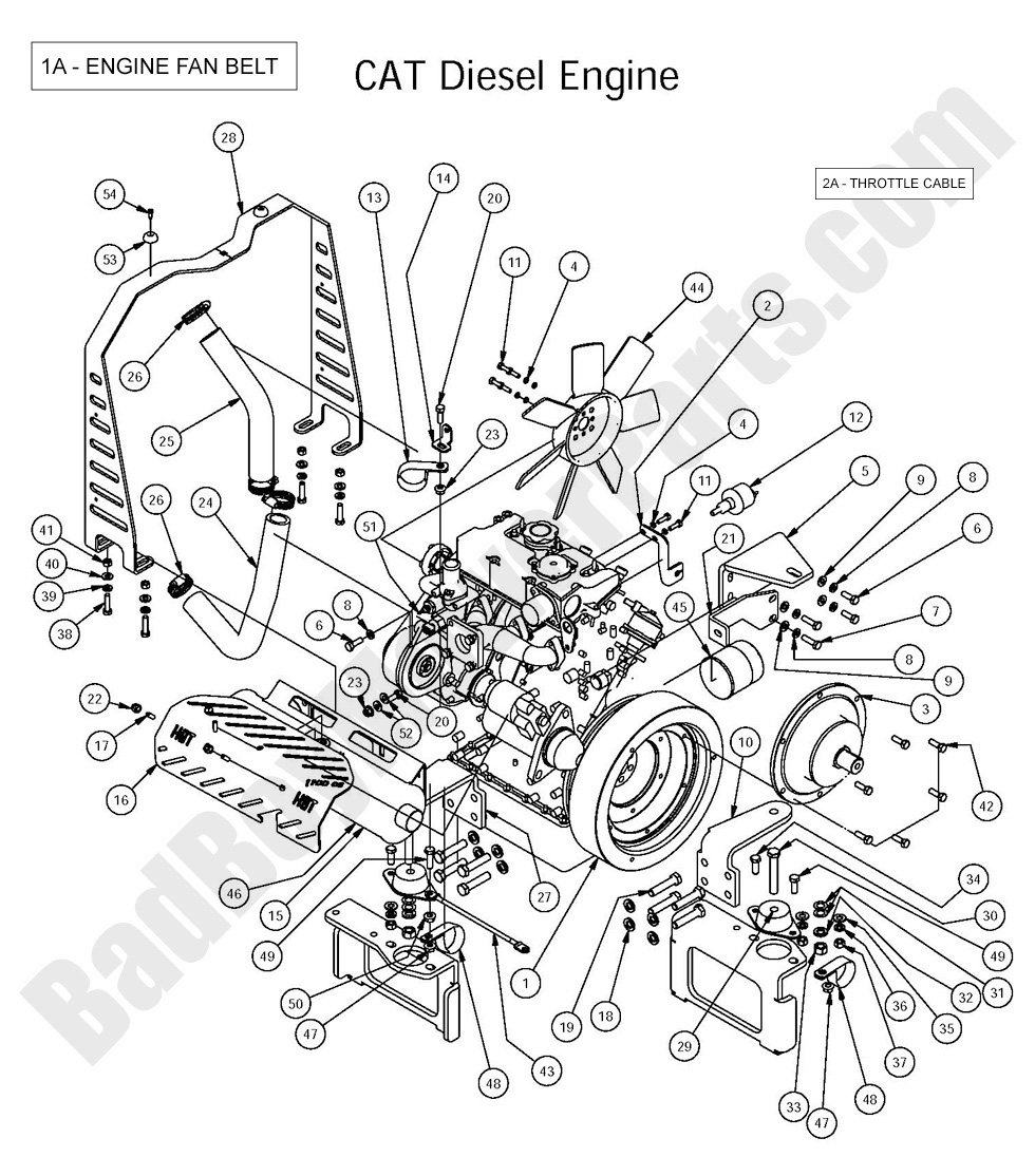 1443 - Bad Boy Mower Parts Lookup > 2016 > Diesel 1500cc > CAT Diesel Engine